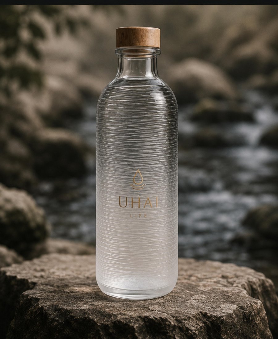 Uhai Life Frosted Crystal Ripple bottle